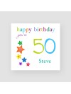 50th Male Star Birthday Card