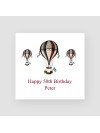 50th Hot Air Balloon Birthday Card 