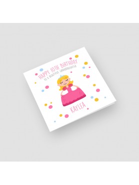 10th Princess Birthday Card