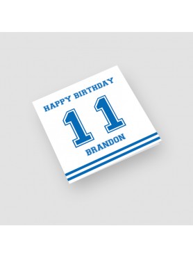 11th Blue Varsity Birthday Card