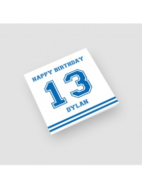 13th Blue Varsity Birthday Card