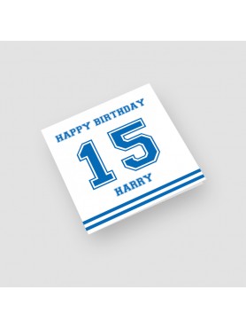 15th Blue Varsity Birthday Card