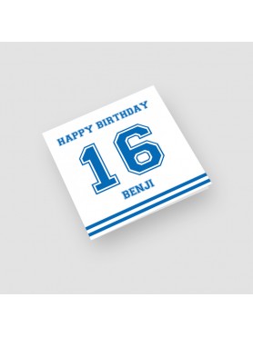 16th Blue Varsity Birthday Card