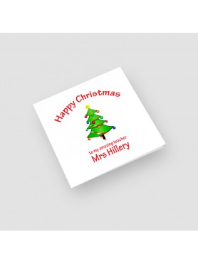 Christmas Tree Teacher Card